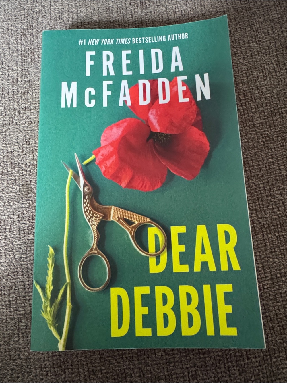 Dear Debbie by - Green Cover with Red Flower